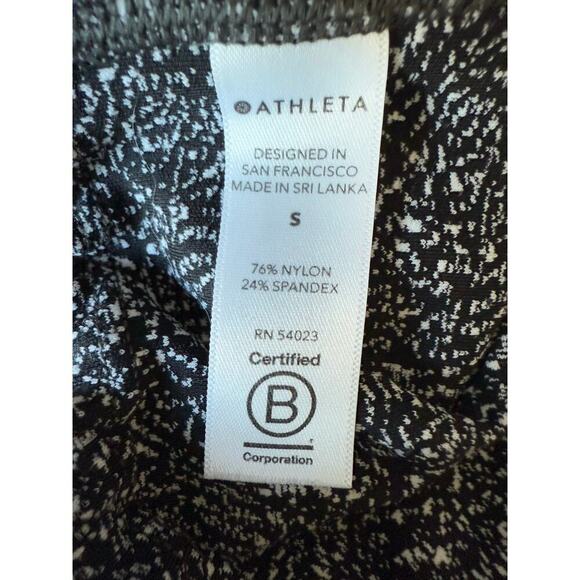 Athleta Leggings Ultimate Stash Pocket Textured 7/8 Tight Black/White Size S - Picture 7 of 9